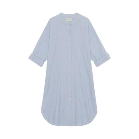 Moshi Moshi Mind blijf hemdjurk streep , Blauw , Dames , Maat: M