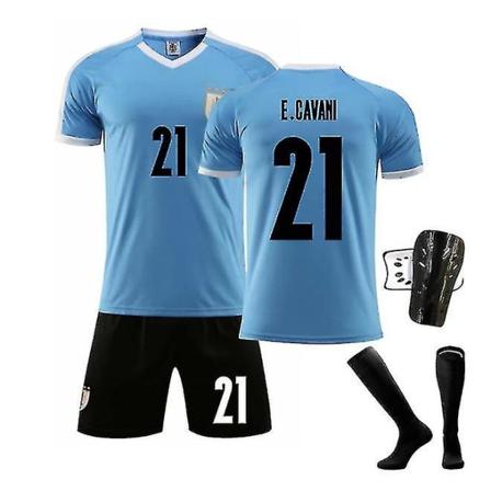 22 uutta lasten jalkapallopaita 9# L.suarez 21# E.cavani muotishortsit jalkapallopaidat puku Suojasukat/setti B21 Bule 20