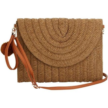Dame Halmveske Clutch, Sommer Halm Skulderveske Vevd Rotting Håndveske Vesker Strand Skulderveske Tote Håndveske