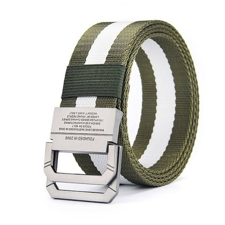 Mænd flettet bælte Tactical Army bælte GRØN&HVID
