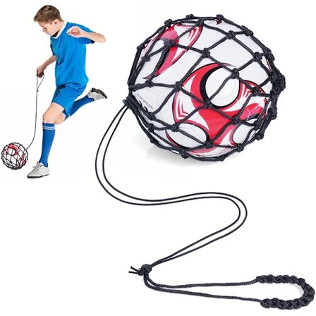 Fotbollsträningsbälte, 5-klor fotbollsparktränare med flexibelt justerbart bälte, träningsutrustning för storlek 3 4 5 fotbollar