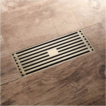 Dusjsluk i messing, rektangulær gulvsluk deodorant baderom S