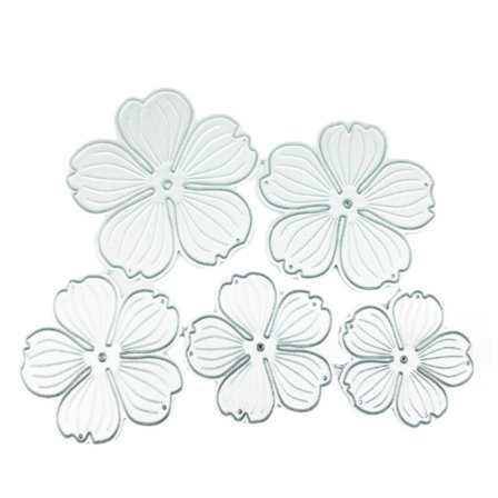 5 stk Metal Blomster ramme Die Cuts Prægning Stencils skabelon