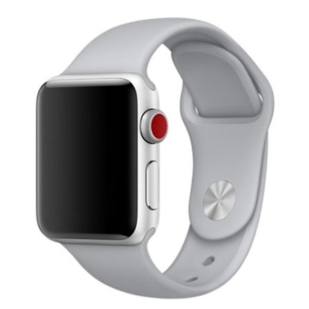 Apple Watch Series 4 40mm Silikon smartklokke Bandet - Lysegrå