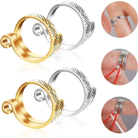 (19cm)Set med 4 justerbara virknålar i silver och guld, tillbehör för virkning, påfågelmönstrad virknål för handvävning