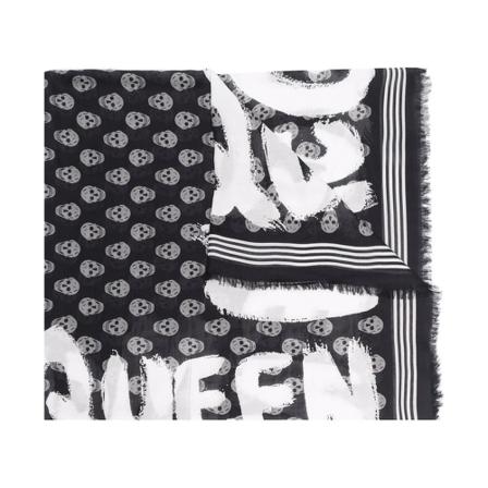 Alexander Mcqueen - Sjalar - Svart - Dam - Storlek: One Size, Dam, Storlek: ONE SIZE
