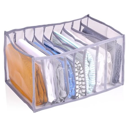 Opbevaringsboks til tøj 36x25x20 cm med 9 rum