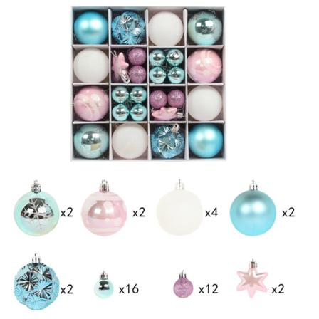Julgranskulor,42st Multicolor Stor Julkula,6cm