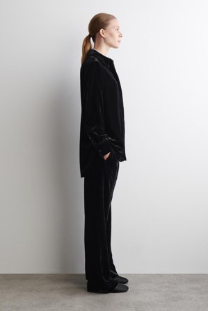 COS Women's Mules In Raso Imbottite in Nero