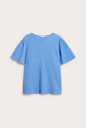 Kappahl | Kortermet topp med struktur Blå L | Blå