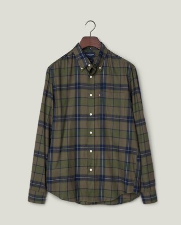 Lexington Casual ternet flannel button down-skjorte, grøn