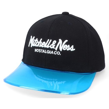 Mitchell & Ness - Schwarz Snapback Cap - Hatstore Exclusive x Own Brand Pinscript Transparent Black Snapback @ Hatstore