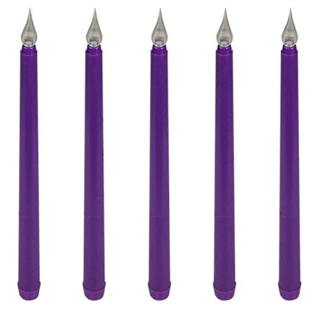 ZHOUBA 5 stk. LED Glødende Lys Flammefritt Konisk Lys Batteridrevet Varmt Lys Fest s202412121202 (LGL)