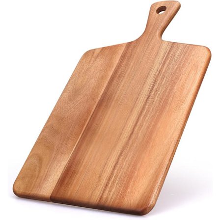 Acacia treskjæringsbrett med håndtak Beste ost for Charcuterie-brett Kjøkken Trefjøl for kjøtt grønnsaker brød frukt