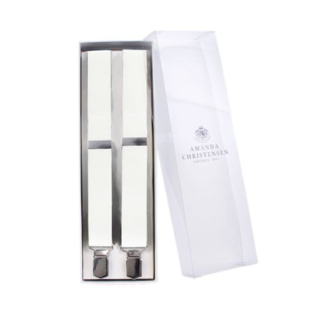 Amanda Christensen Braces Plain Accessoarer Herr Vit ONESIZE