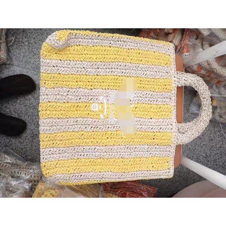 Internet kändis gräs vävd väska, handväska strandväska daglig väska