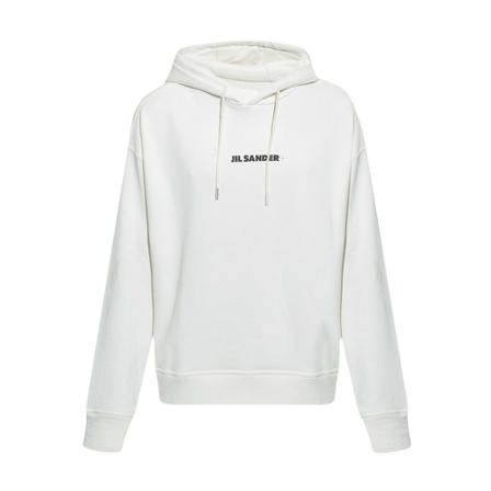 Jil Sander Hoodie with logo Hvid, Herre