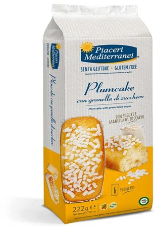 Piaceri Mediterranei Plumcake Granella Zucchero 6 Pezzi 37 g