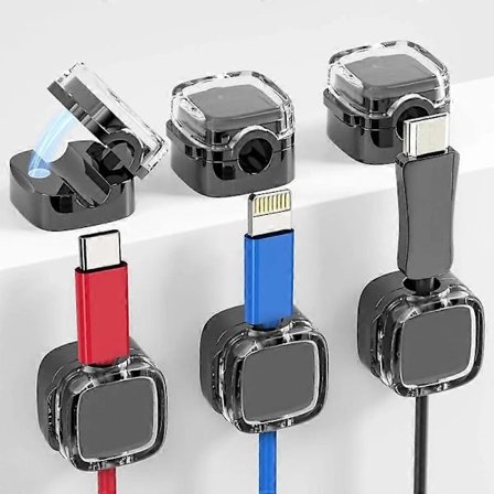 Magnetiske kabelklemmer til skrivebord, kabelstyring
