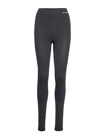 Hmlclea Seamless Mid Waist Tights Running/training Tights Svart Hummel