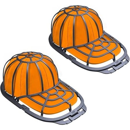 2-pak kepsvaskebur til rengøring af baseballkasketter, kepsvask og kasketrengøringsstativ til opbevaring i garderoben, sort