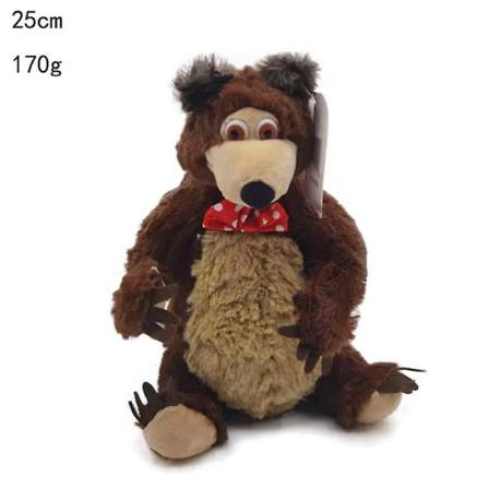 Plysch Masha Och Björnen Fylld Docka Mjuk Slängkudde B