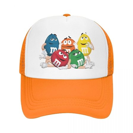 Personlige M&M's Chokolade Baseball Kasket Udendørs Mænd Kvinder Justerbar Sjov Candy Meme Trucker Hat Forår[qb]