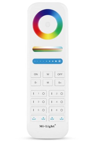 SYNERGY 21 LED Fernbedienung RGB-WW (RGB-CCT) 6 Zonen + 2 Szenen *Milight/Miboxer*