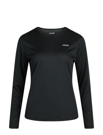 Women Longsleeved Sports Tee Sport T-shirts & Tops Long-sleeved Black ZEBDIA