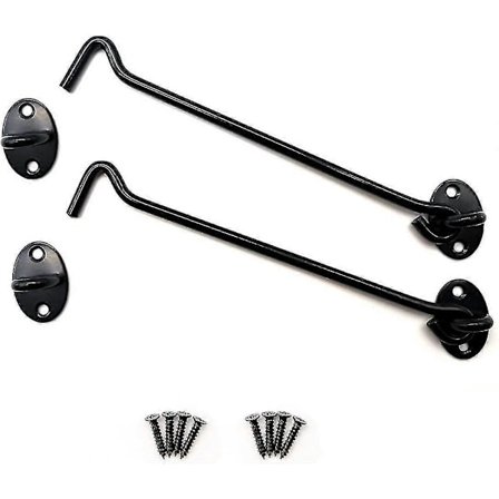 2 Stykker Stormkroker i Rustfritt Stål, Hyttekroker Med Festeskruer For Låvedør, Baderom, Vindu,