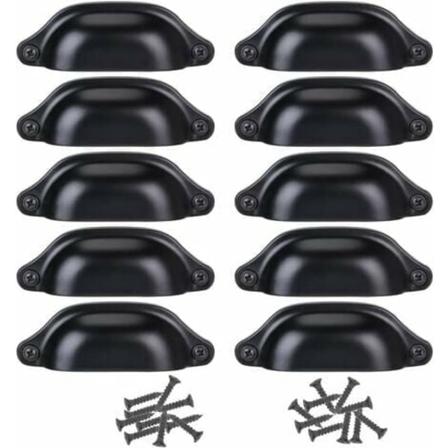 12 ovenkahvan set 82 mm kaapin laatikon koristelu - musta - Perfet