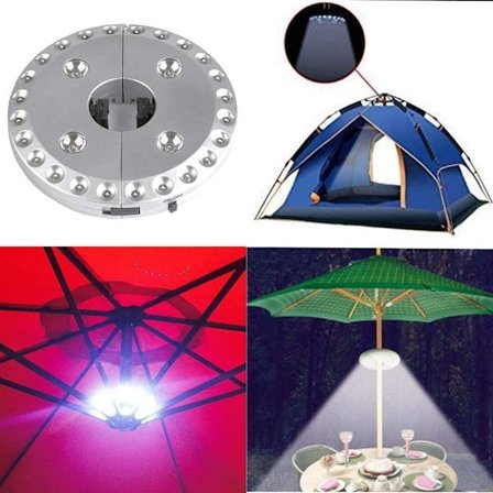 28 LED sladdlösa parasoll-lampor med 28 superljusa LED-lampor för parasoll, campingtält eller utomhusaktiviteter