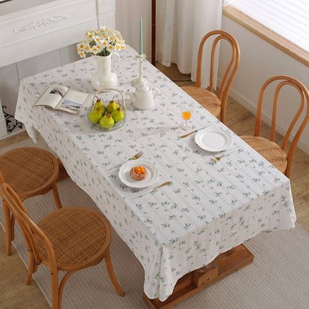 1 st söt blommig rektangulär bordsduk dammtät polyester