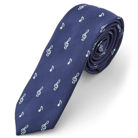 Blue Musical Tie for Men - Skinny ties