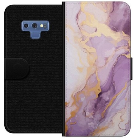 Kompatibel Tegnebogsetui til Samsung Galaxy Note9 Marmor Lilla Guld
