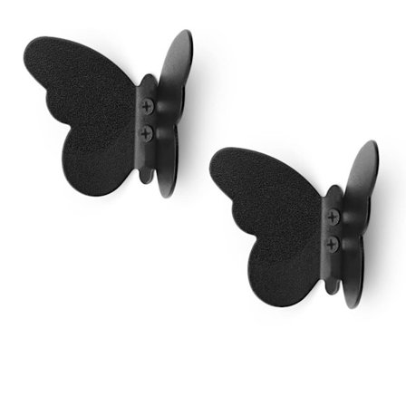 Dobbelt dyrekroge, knagerække, rustfrit stål kroge, mat sort finish til soveværelse, garderobe, badeværelse