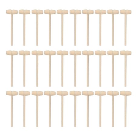 30 stk Træ Minihammere til Børn til at Knuse Chokolade Hjerter Krabbe Hummer Køller