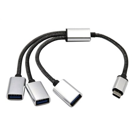 Type C OTG-adapter med strømforsyning 2/3 i 1 USB C OTG-adapter Type C til USB 2.0 multifunktions splitterkabel
