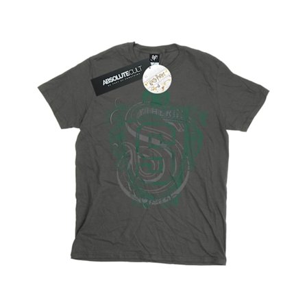 Harry Potter Dam/Kvinnor Slytherin Serpent Crest Bomull Boyfriend T-Shirt
