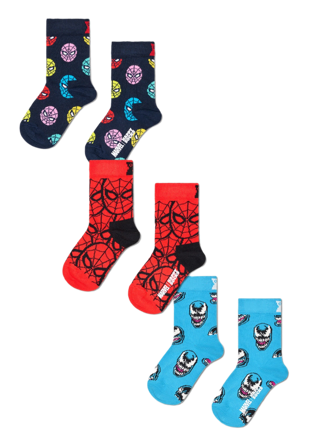 Happy Socks Kids MARVEL 3-pack Spider-Man Gift Set Strumpor Unisex Blå 2-3Y