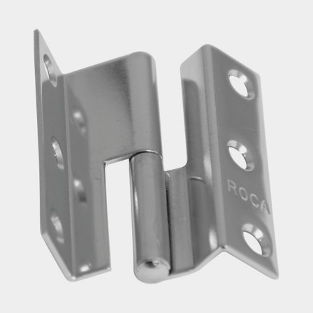 Scharnieren voor deuren Roca, 55 x 35 mm, met offset / verschoven scharnierpunt + linkshandig, roestvrij staal