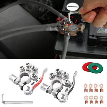 12V bilbatteriterminaler Klämmor Snabbkopplingar