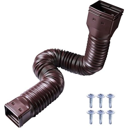 Ruskea syöksytorven jatke, 1 pakkaus rännin liitin Sadeveden viemäri