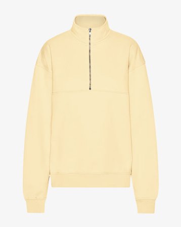 Organic Quarter Zip - Soft Yellow - Female - L