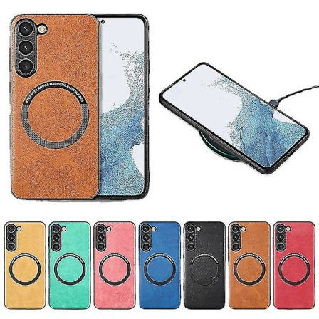 Magnetiskt stöttåligt fodral kompatibelt med Samsung Galaxy S23 Ultra/s23 Plus/s23 Stödjer Magsafe-laddare