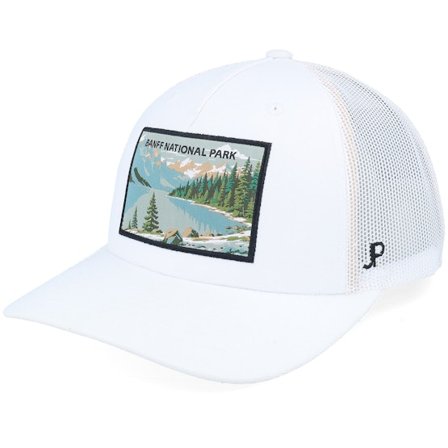 Jim Pilleus - White trucker Gorra - Banff National Park White A-Frame Trucker @ Hatstore
