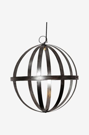 Star Trading - Solcelle globe Astri 25 cm - Sølvfarvet - Dekorationsbelysning - Fra Homeroom