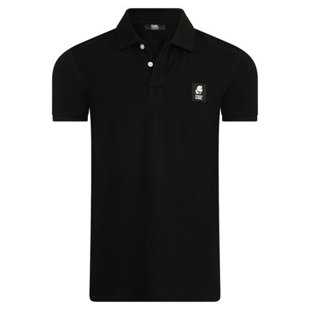 Karl Lagerfeld Profile Logo Polo svart, Herr Pikétröjor, Herr, Storlek: L