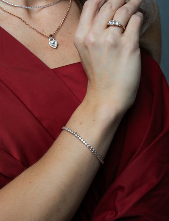 Marmara Sterling Goldplated Tennis Bracelet - Gold - ONE SIZE 18 cm