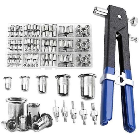 150PCS Rivetmøtrikker Tang Dorn Kit M3//M5/M6/M8 Møtrik Rivet Dorne Reparationsværktøj Møtrik Rivet Tang Sæt med Tang
